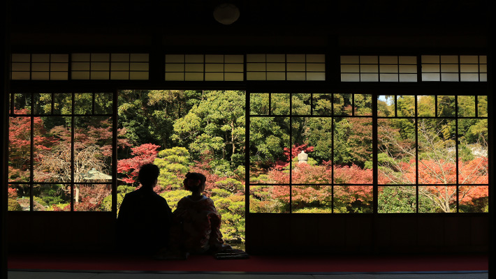 山口長府庭園紅葉和装2着前撮りプラン07