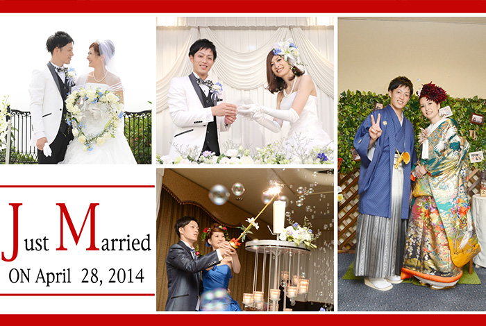 スタジオフィールの結婚報告ハガキ06