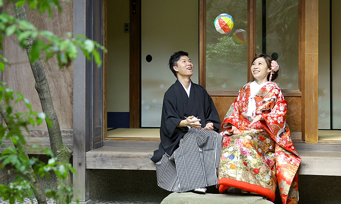 日本家屋と小物で演出